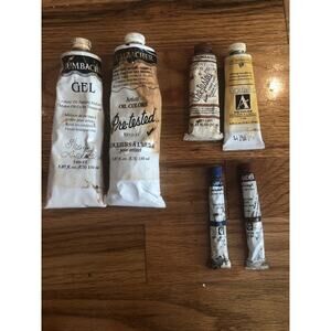 Lot Of 6 Vintage Oil Paint Tubes Grumbacher Pre-Tested Soft